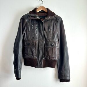 R&O Reilly Olmes Genuine Leather Bomber‎ Jacket NWOT